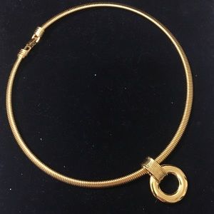Gold O-ring Choker Necklace
